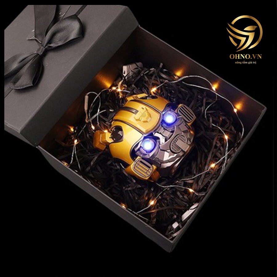 Loa Bluetooth Siêu Anh Hùng Bumblebee Transformer Mắt Có Đèn Led Xanh, Nghe Nhạc Sống Động, Hàng Chính Hãng