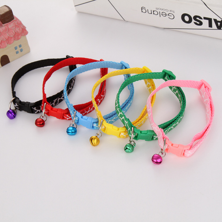 Vòng cổ thú cưng phối chuông nhiều màu sắc tùy chọn đáng yêu thoải mái