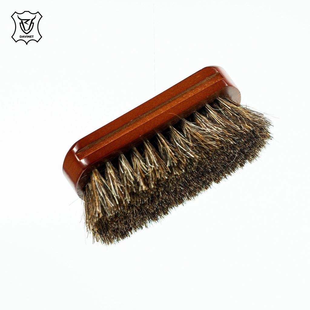Bàn chải vệ sinh đánh giày DAVINET bằng lông ngựa mềm mại chuyên dùng đánh giày mềm mại làm sạch bụi bẩn bám trên giày