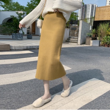 Chân Váy Len Tăm Dáng Dài Tôn Dáng Nhiều Màu