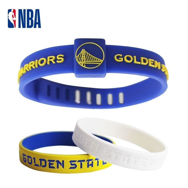 ✌❒ↂNBA Basketball Bracelet Silicone Sports Wristband Lakers James Warriors Nets Celtics Harden Irving