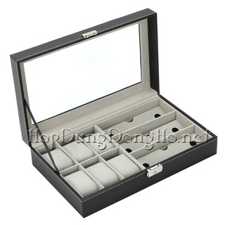 Hộp Đựng Đồng Hồ và Kính Mát Vỏ Da PU Cao Cấp | SAIKE - Mã 920