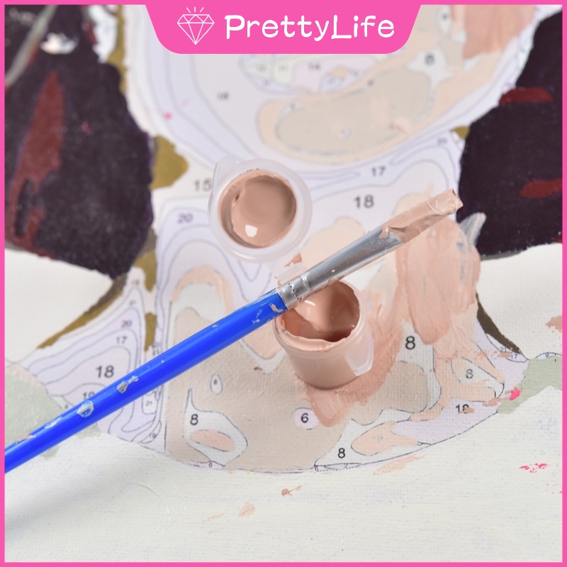 Bộ Tranh Sơn Dầu 40x50cm Tự Làm Hình Cô Gái Dễ Thương Dùng Để Trang Trí Nhà Tiện Dụng + Phụ Kiện