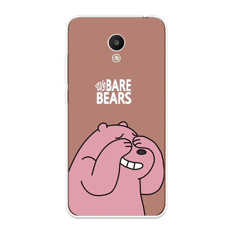 Meizu M3 M3S M5 M6 Note Soft TPU Silicone Phone Case Cover Three Bare Bears 2