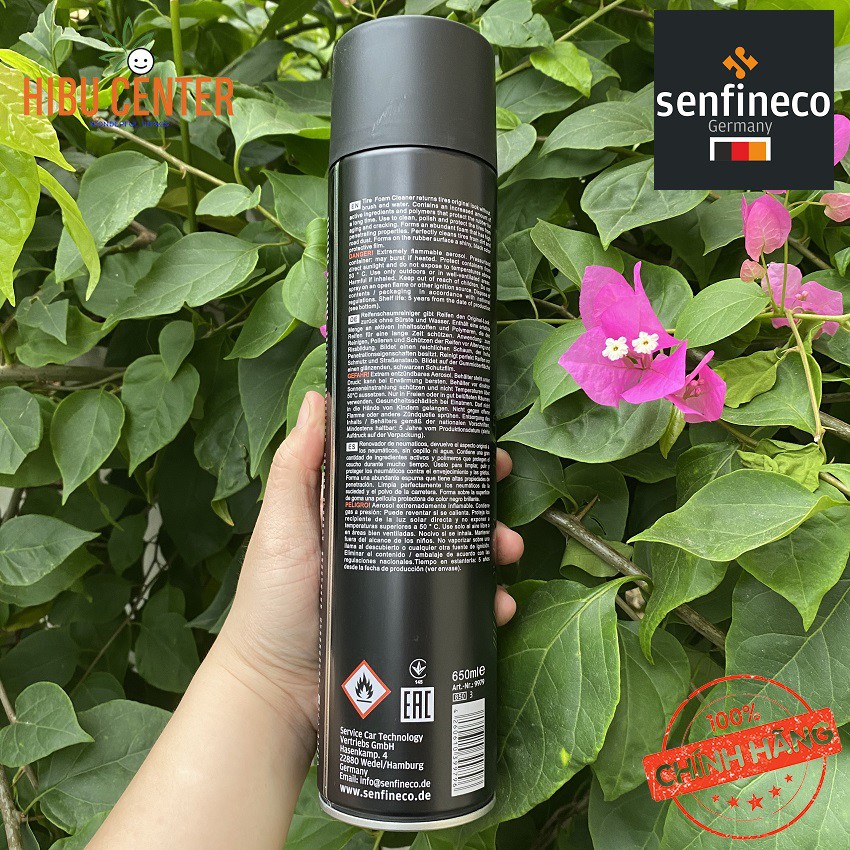 [Cao Cấp] Tẩy Rửa Lốp Xe Dạng Bọt Senfineco 9979 - 650ML Tire Schine Tire Foam Cleaner, Hàng Đức Chính Hãng – HIBUCENTER