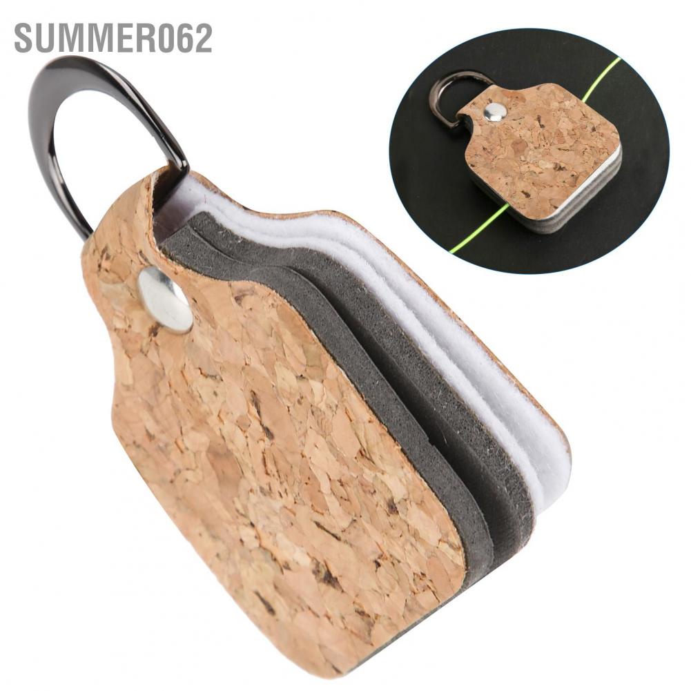 Summer062 2 In 1 Fishing Line Cleaner Fly Wire Leader Straightener with D‑clips Tackle Tools