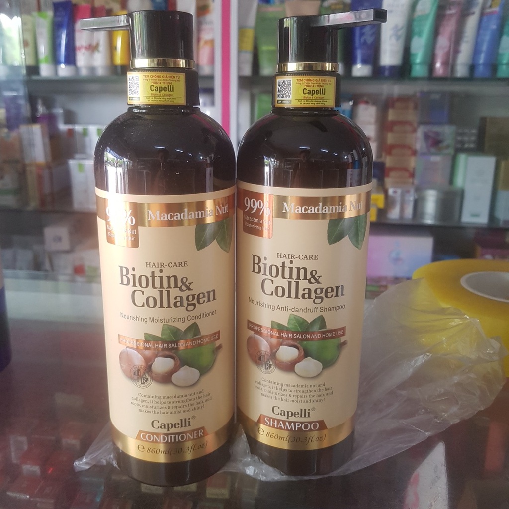 CẶP DẦU GỘI  BIOTIN COLLAGEN CAPELLI