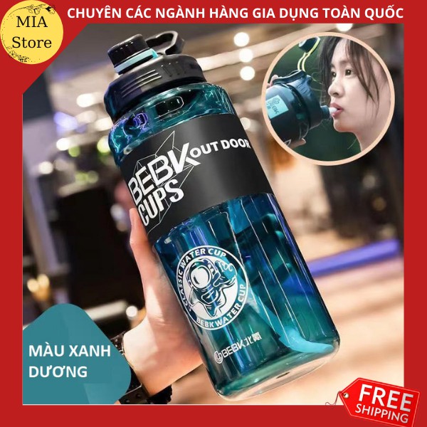 Bình nước thể thao cao cấp BEBK 2300ML dung tích lớn đựng nước tập gym/ đi làm/dã ngoại