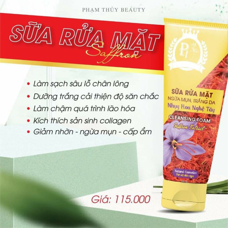 sữa rửa mặt ngừa mụn nhụy hoa nghệ tây | BigBuy360 - bigbuy360.vn
