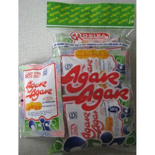 Bịch 10 gói Bột rau câu Agar Hải Long (loại 50gr)