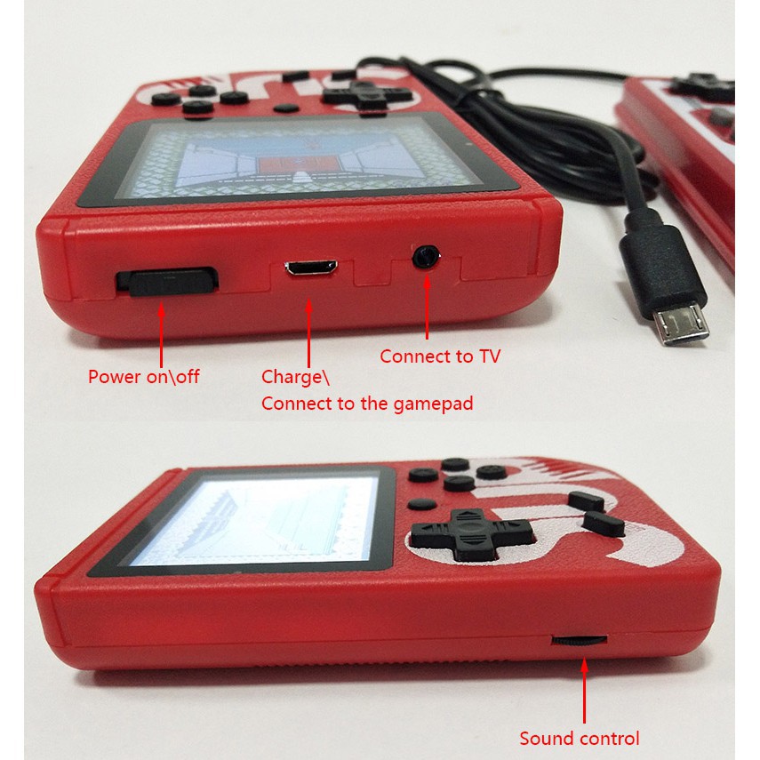 Retro Game Consoles Players + Gamepad 3.0 Inch LCD Built-in 400 Games TV Out