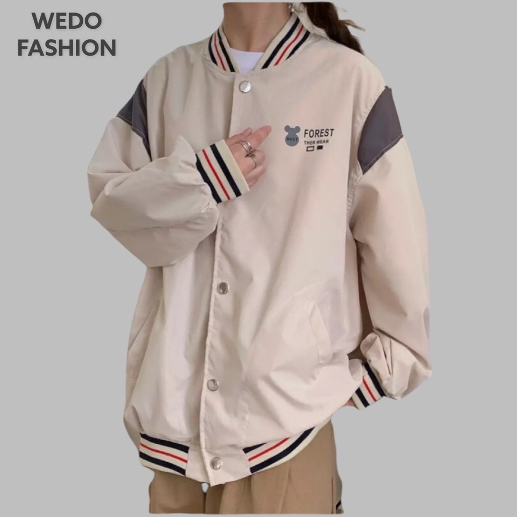 Áo khoác nữ, Áo Bomber nữ FOREST chất dù phong cách thể thao cá tính WEDO