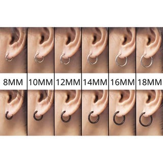 Khuyên Tai Thép Titan Không Gỉ Unisex Dạng Khuyên Tròn Dành Cho Nam Nữ