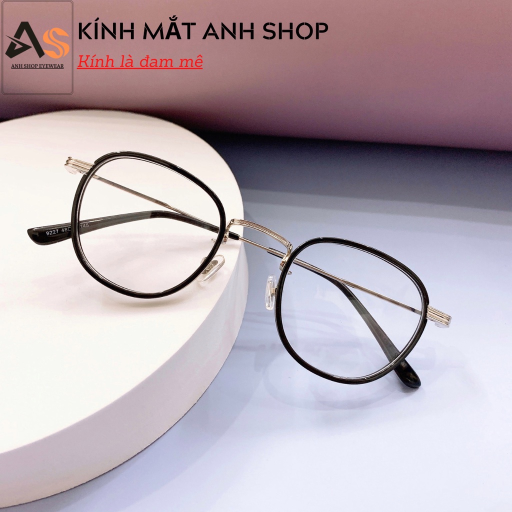 Gọng kính bầu kim loại thời trang nhỏ xinh chất liệu kim loại bền đẹp 9227