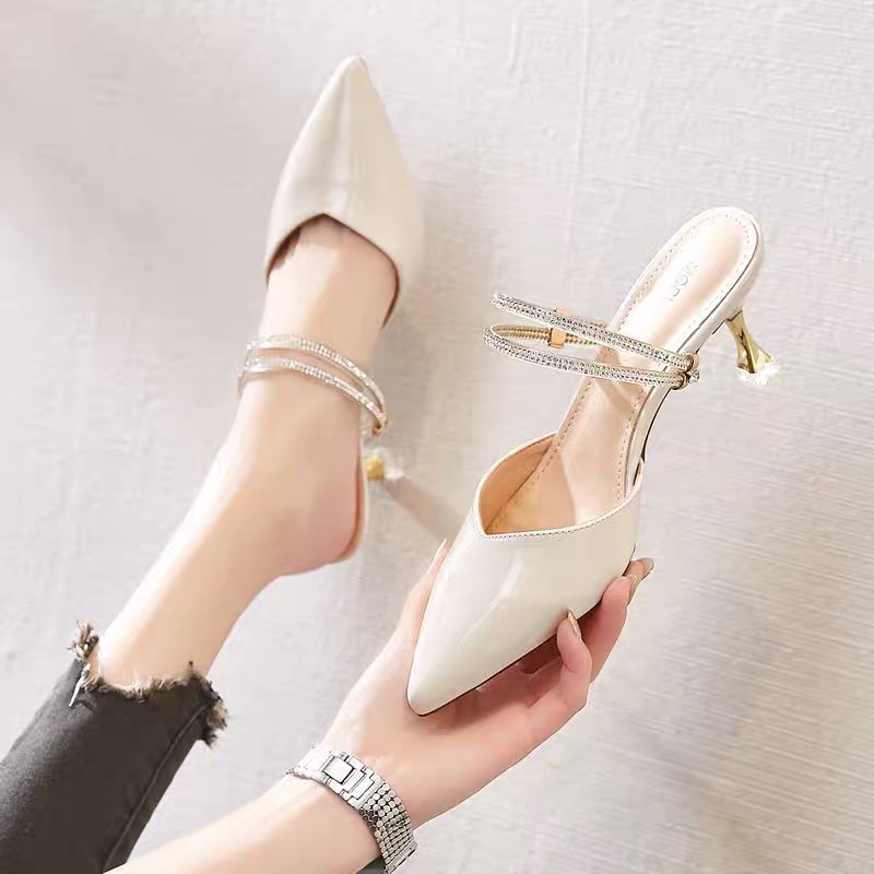 Giày Nữ Cao Gót Sang Chảnh Gót Nhọn Cao 5 Phân E32