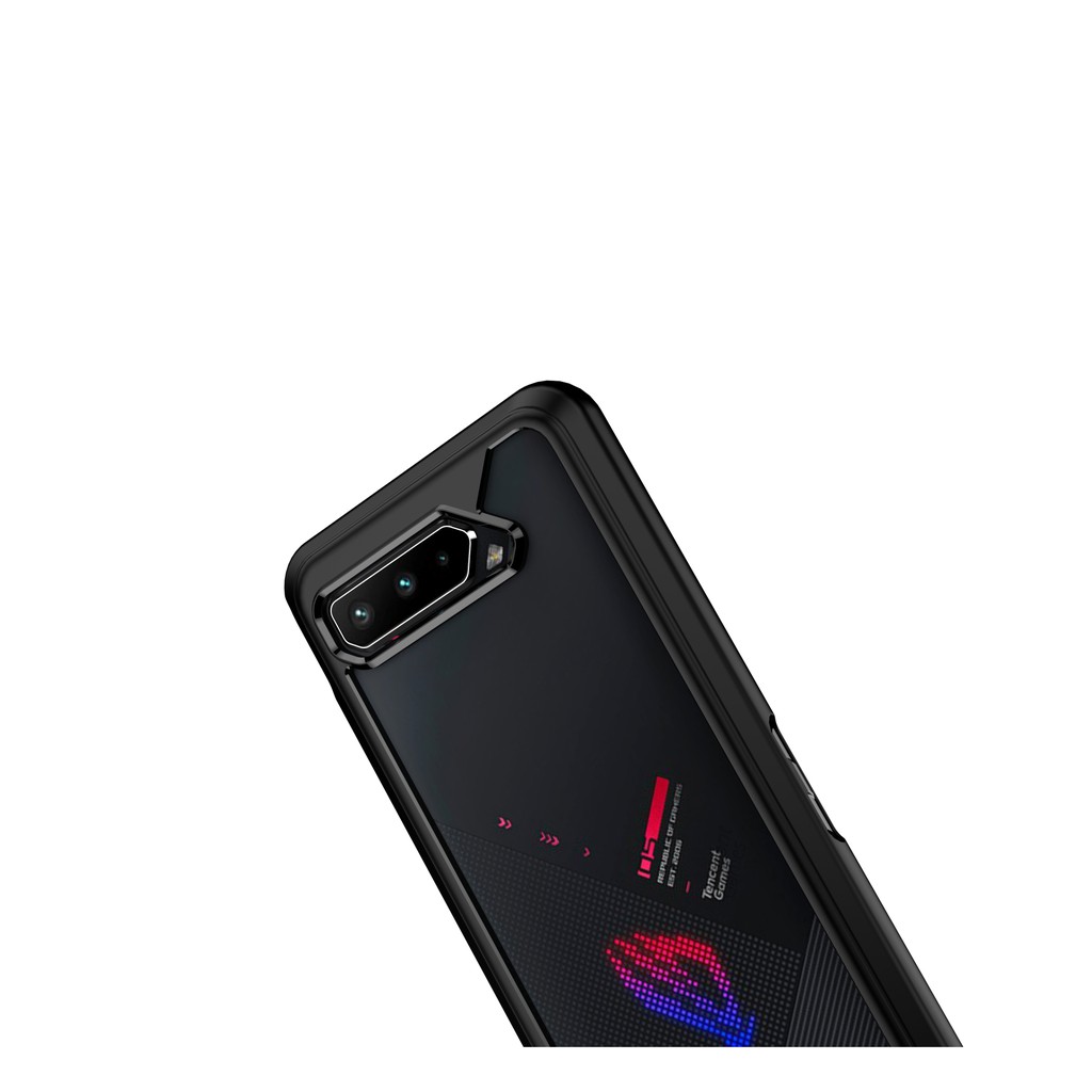 Ốp lưng Rog Phone 5 / 5 Pro chống sốc thể thao lưng trong viền màu cao cấp
