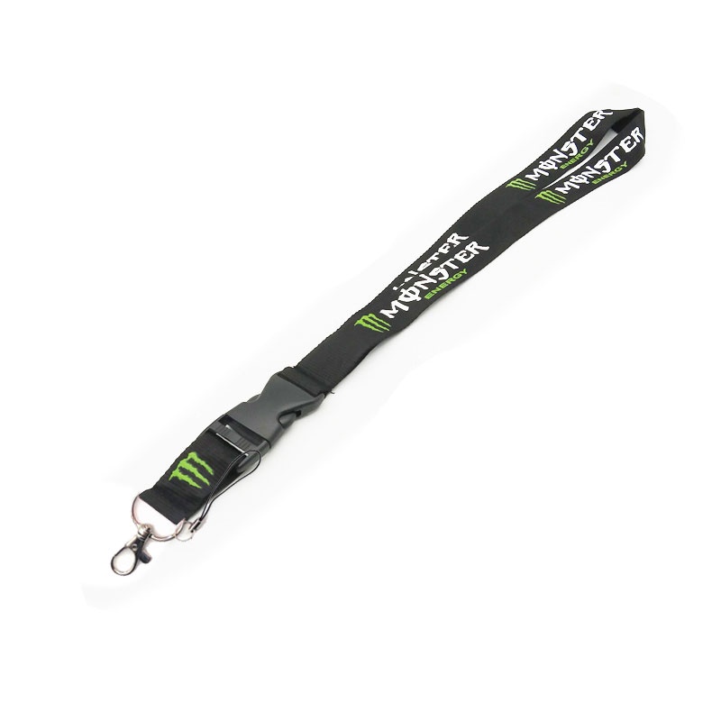 Dây Đeo Điện Thoại / Thẻ ID Chống Thất Lạc In Chữ Monster-Energy Kèm Nút Nhựa Tháo Gỡ Nhanh