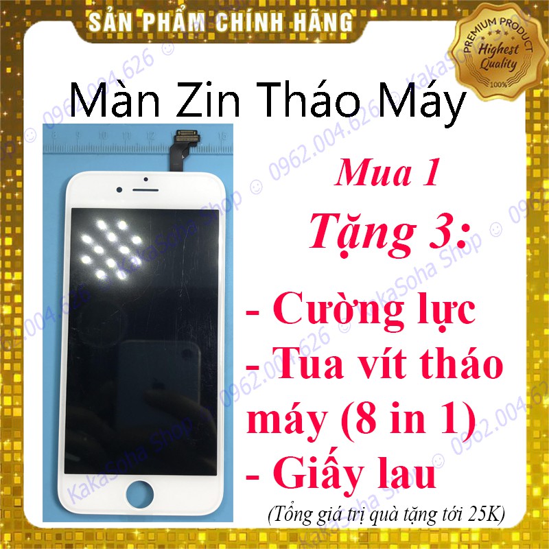 Màn hình iphone 6 zin bóc máy, tặng cường lực, tặng tua vít , Màn hình ip 6 zin chính hãng, miễn phí vận chuyển.