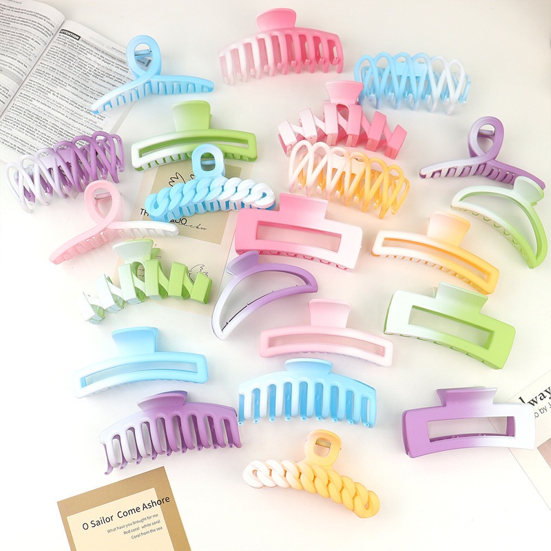 Kẹp Tóc Acrylic Màu Gradient Đơn Giản Thời Trang Hàn Quốc Dành Cho Nữ