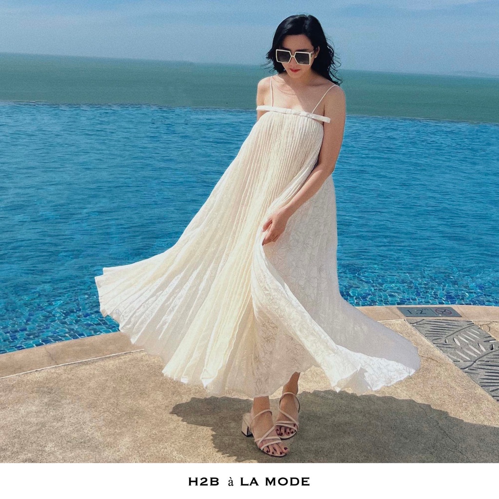 Đầm dập ly hoa văn Bunting