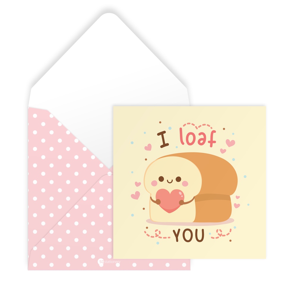 Thiệp tình yêu, Valentine, tỏ tình, động viên bạn bè SDstationery Confection 12x12 hình bánh ngọt dễ thương