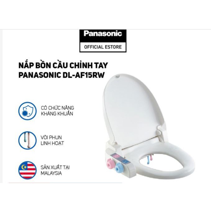 Nắp bồn cầu chỉnh tay Panasonic DL-AF15RW Kháng Khuẩn