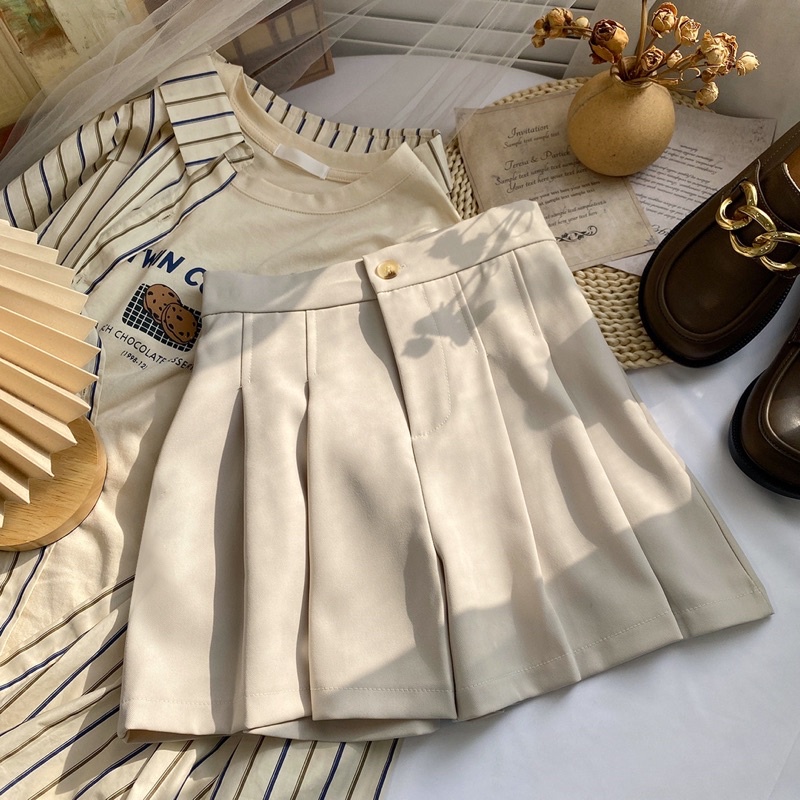Quần Short Xếp Ly Lưng Cao Thun Sau 306