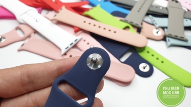 DÂY CAO SU ĐỒNG HỒ APPLE WATCH SPORT BANDS CAO CẤP  FULL SIZE 1 2 3 4 5 38mm 40mm 42mm 44mm MÀU XANH ĐEN