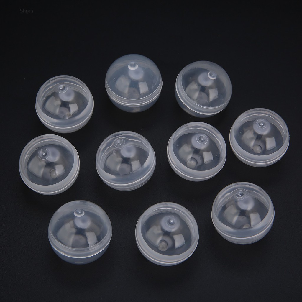 Set 10 Viên Nén Tròn Rỗng Bằng Nhựa PP Trong Suốt Đường Kính 28mm Tiện Dụng