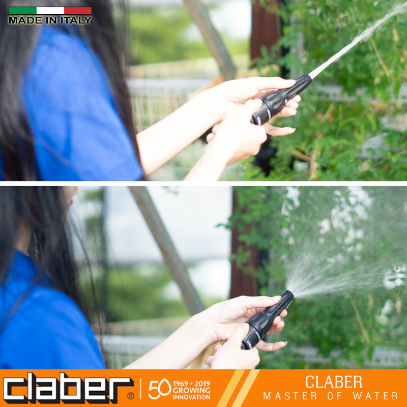 Bộ Cuộn Ống Tưới Cây Claber Kiros Kit 8945 , 20 mét ống phi 12mm, có vòi xịt, tăng thêm vòi tưới cao cấp