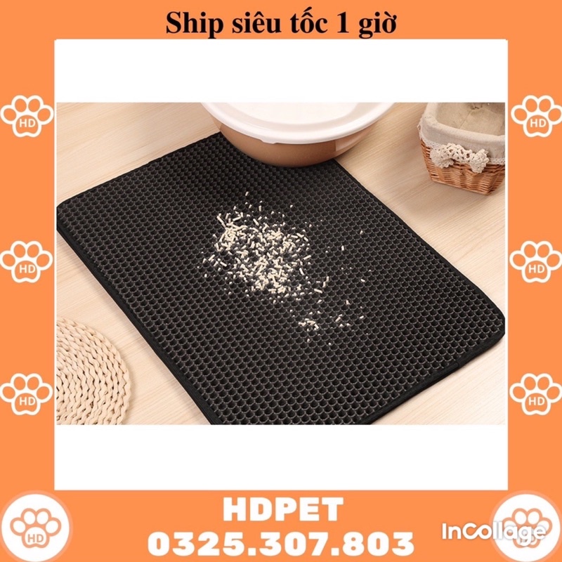 Thảm hứng cát mèo, Thảm chống văng cát, hứng cát vệ sinh cho mèo nhiều size