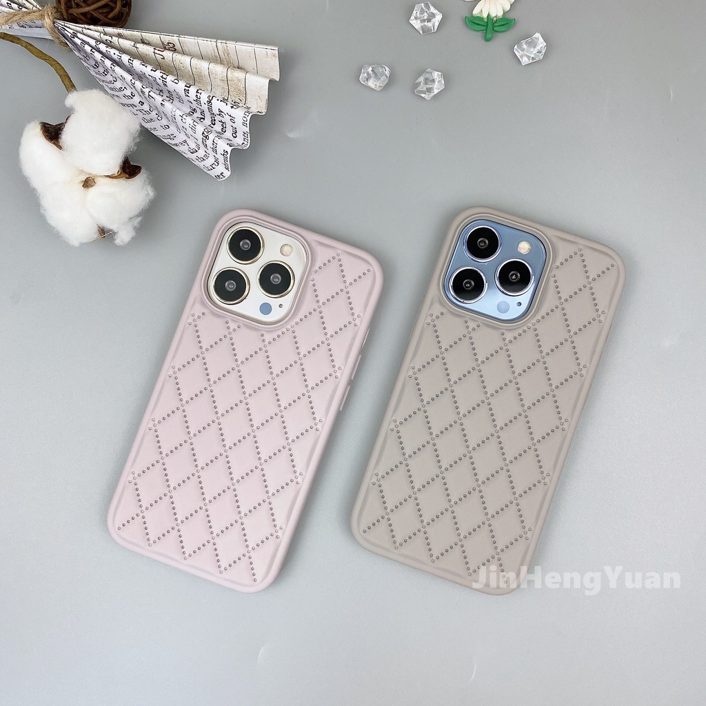 Ốp Điện Thoại Silicon Họa Tiết Vân Kim Cương Chống Sốc Cho IPhone 13 12 11 Pro X XS MAX XR