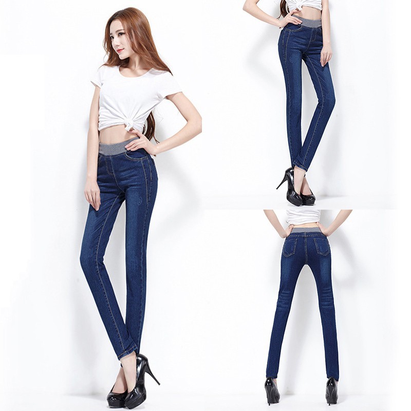 Quần Jeans Màu Trơn Thiết Kế Ôm Sát Tôn Dáng Dành Cho Nữ | BigBuy360 - bigbuy360.vn