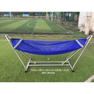 Võng xếp khung vuông inox 100% cao cấp (Có ảnh thật-ko gồm lưới)_Võng Xếp Thảo Điều