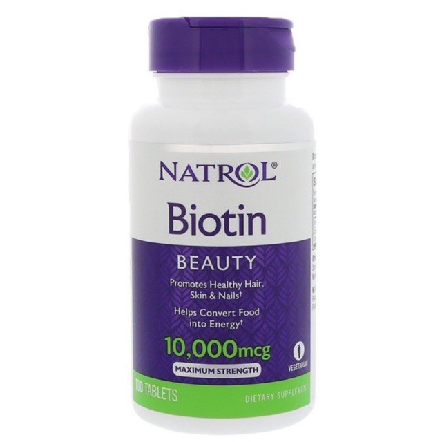  Hàng Mỹ - Viên Nhai Đẹp Da, Tóc và Móng Natrol Biotin Beauty 5000mcg & 10000mcg