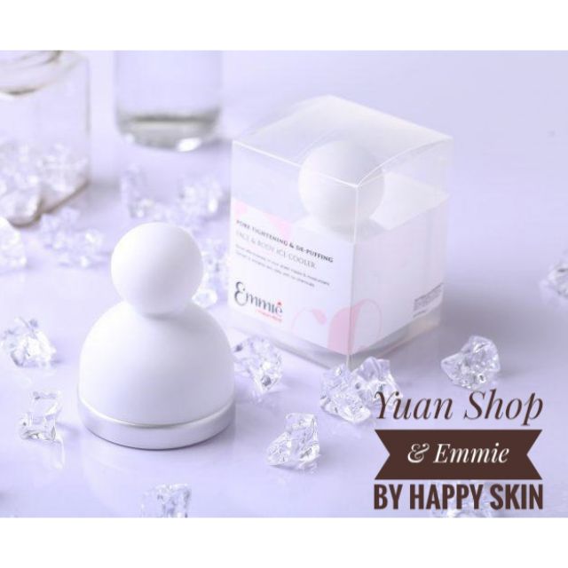 [Sẵn 3 Màu] Cây Lăn Lạnh Happy Skin se khít lỗ chân lông + tặng Mask Emmie