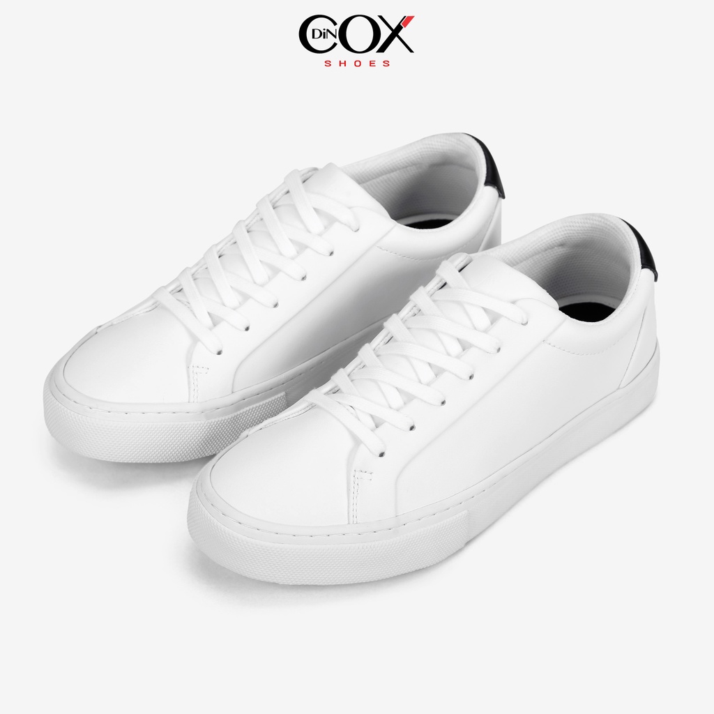 Giày Sneaker Da Unisex DINCOX D20 WHITE/BLACK Năng Động Cá Tính