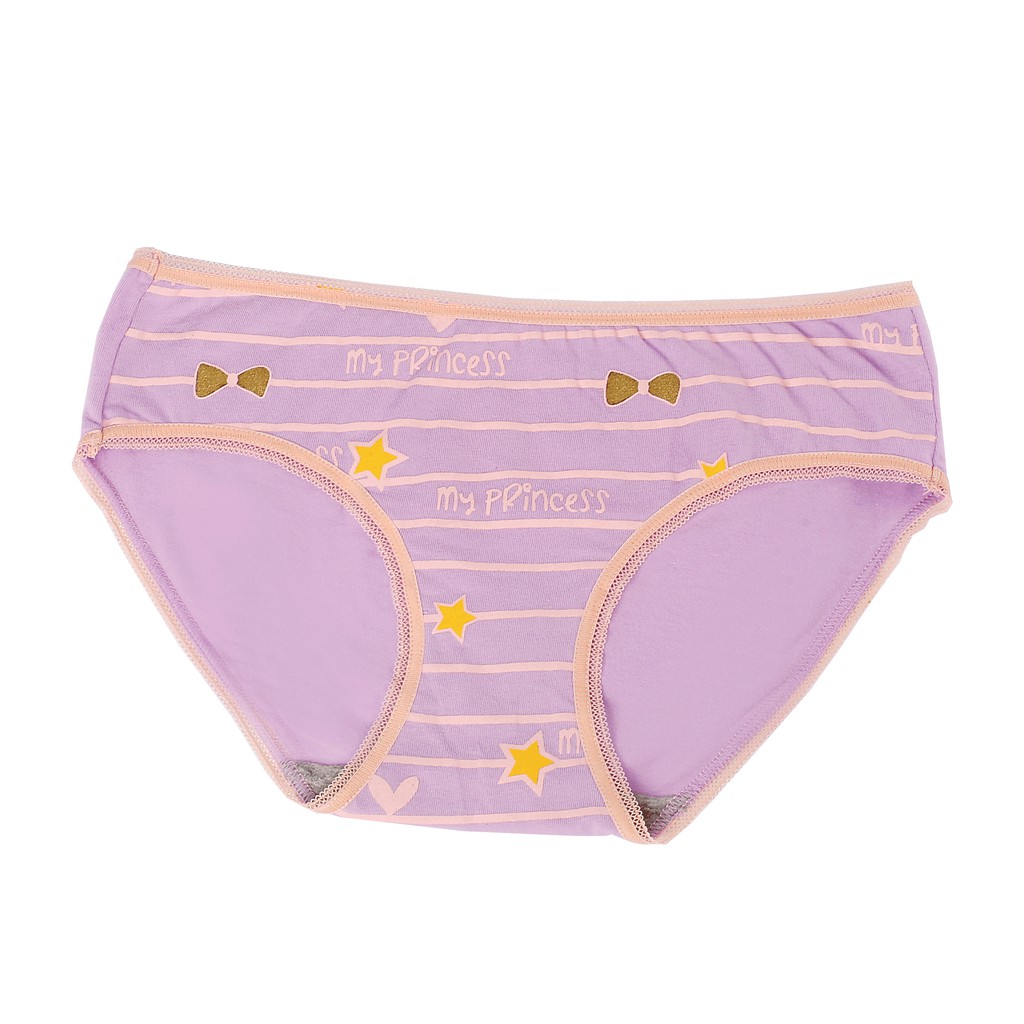 Set 3 Quần Lót Kháng Khuẩn Cotton viền thun râu Tippi Dễ Thương Cho Bé Gái Học Sinh Good Girls từ 3 10 13 18