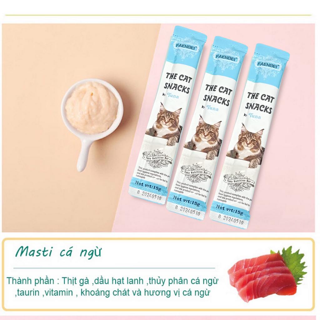 Súp thưởng cho mèo Masti vị cá tuyết lạnh thơm ngon bổ dưỡng giàu taurine thanh 15gr