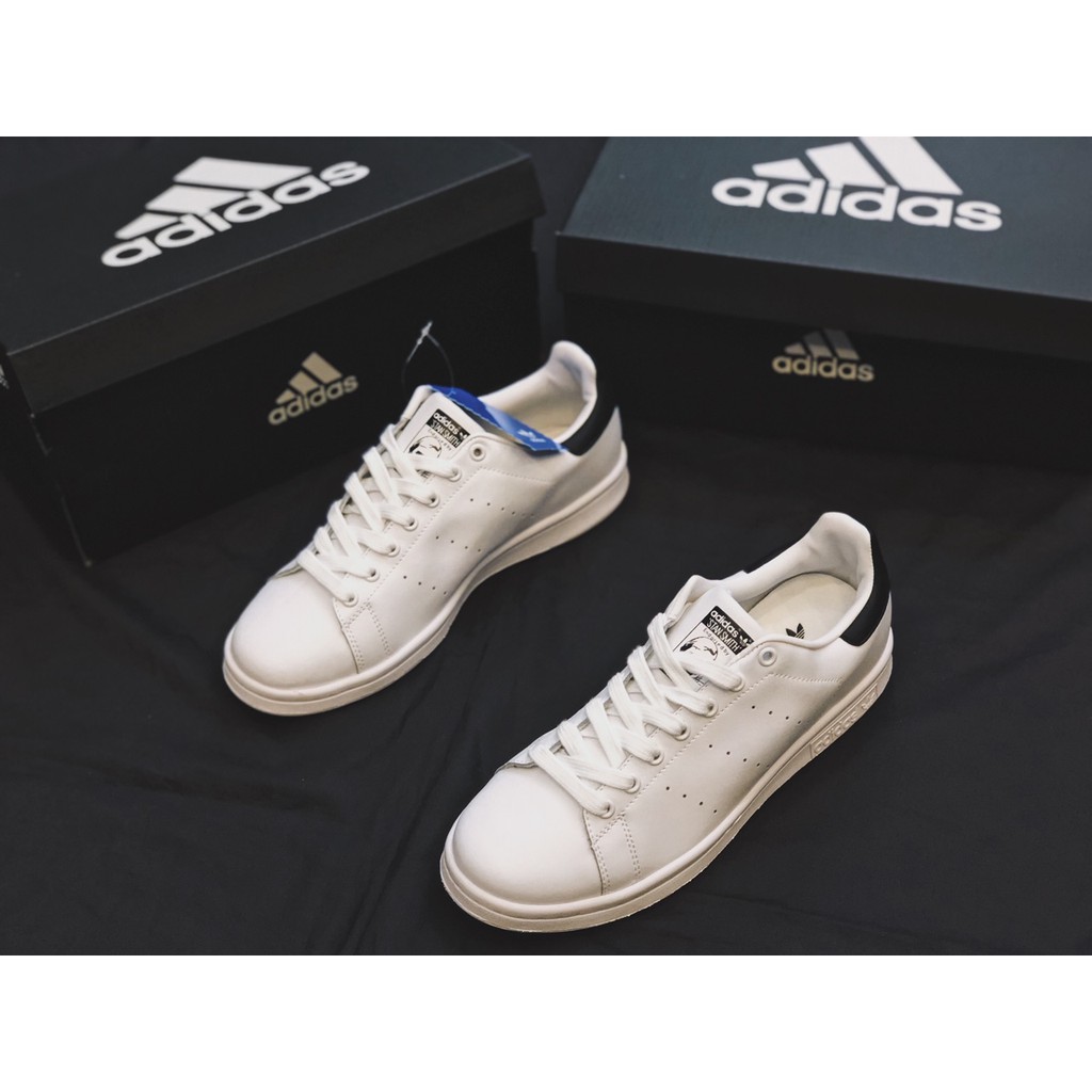 Giày nam nữ Stan Smith trắng gót đen nhẹ êm bền thời trang cao cấp