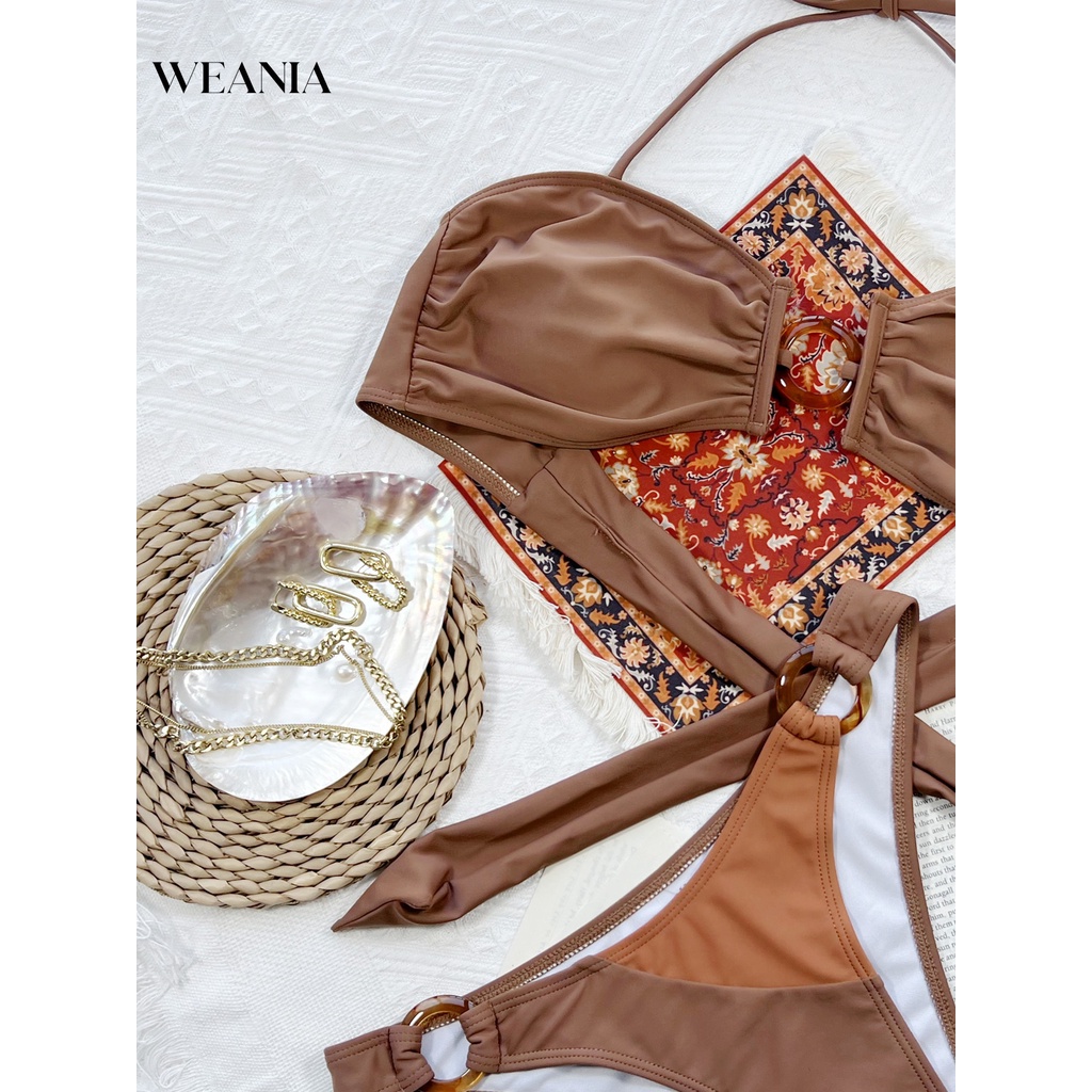 Bộ Bikini 2 Mảnh Màu Sắc Trẻ Trung Quyến Rũ Dành Cho Nữ