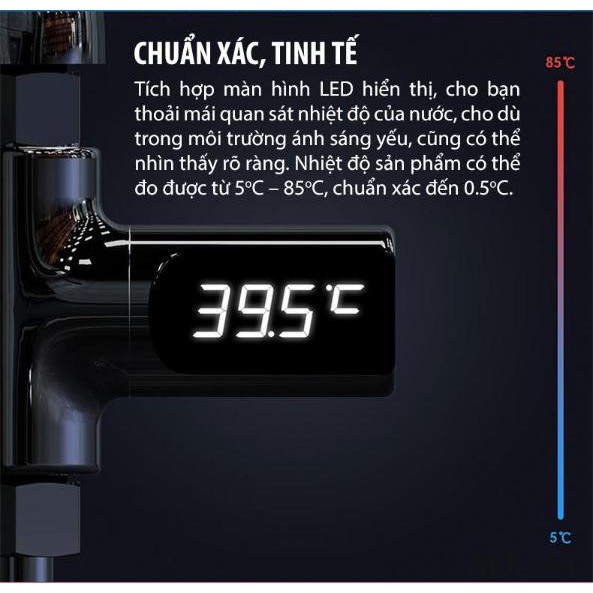 Nhiệt Kế Vòi Sen Có Màn Hình Shower Temperature (Bạc) - Home and Garden