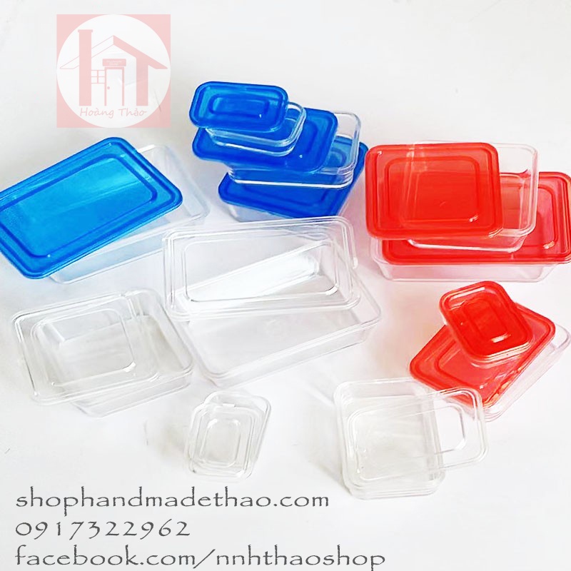 Miniature trang trí mô hình/ dollhouse_Bộ hộp nhựa trong suốt