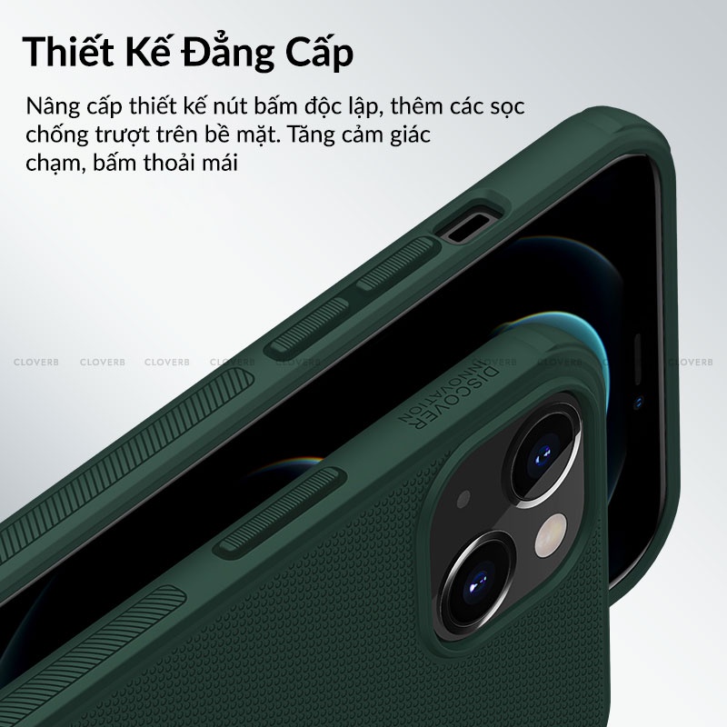 Ốp Lưng iPhone 13 NILLKIN Super Frosted Shield Pro Viền TPU Mềm Chống Rơi, Lưng PC Cứng Chống Trầy, Viên Bảo Vệ Camera
