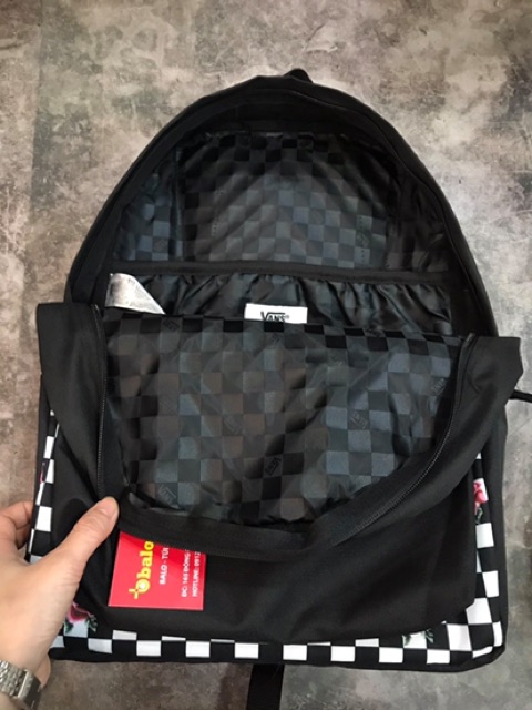 Balo Vans  Realm Rose Mochila Checkerboard CHỐNG NƯỚC đi học đi chơi đều phù hợp