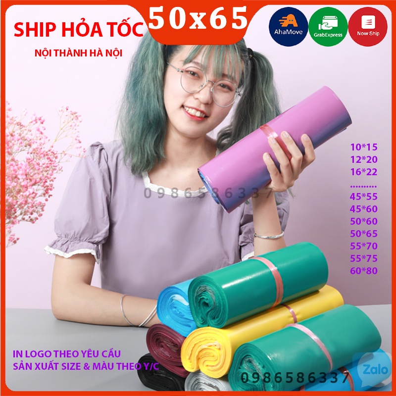 50x65 Túi Gói Vừa Bộ Chăn, Bì Nilon Đựng Đơn Sỉ, Bao Dong Goi Hang Cỡ To, Niem Phong Ship Hang Sai Lớn COD iZamo