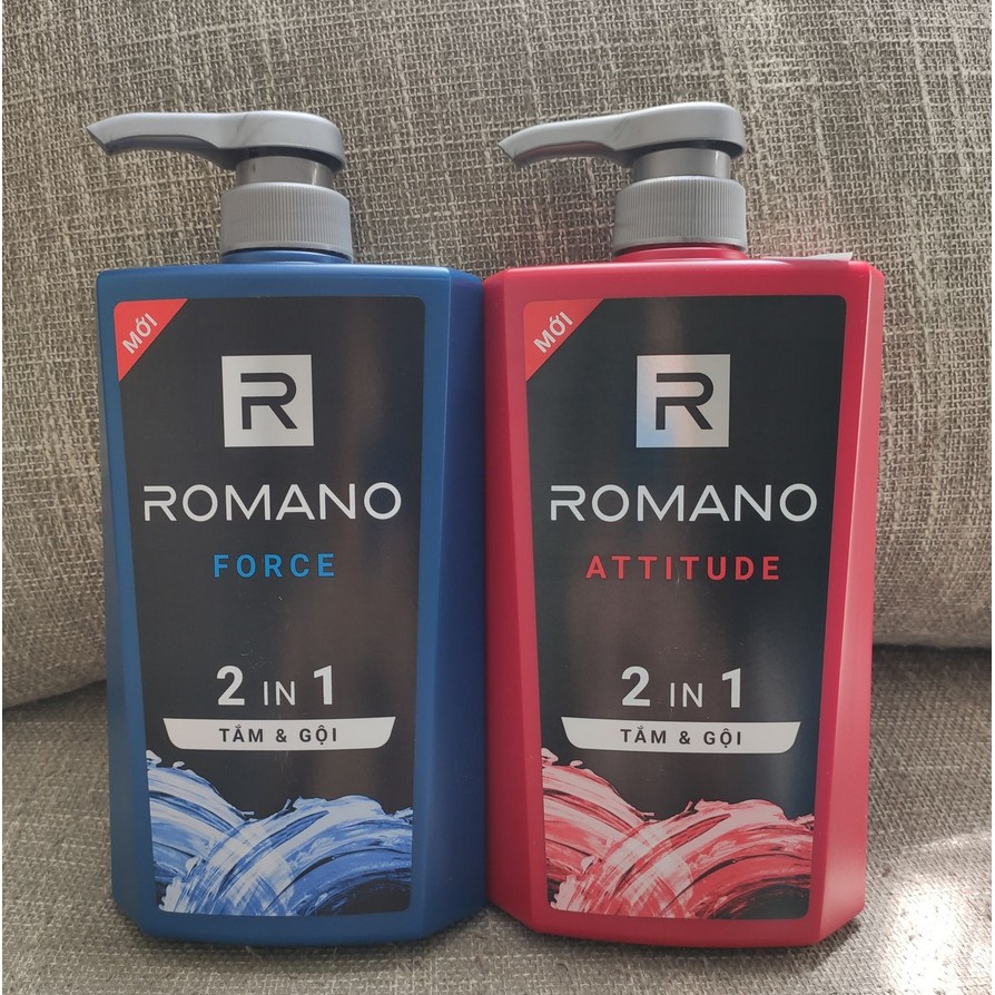 Tắm gội Romano 650g 2 trong 1 (2 in 1) Force / Classic / Attitude