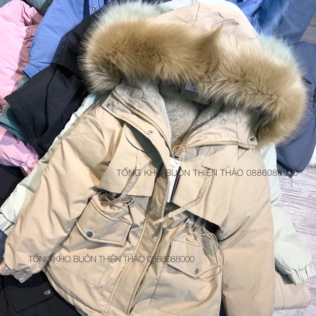 Áo phao lót lông rút eo ( KÈM VIDEO ẢNH THẬT CỦA SHOP )