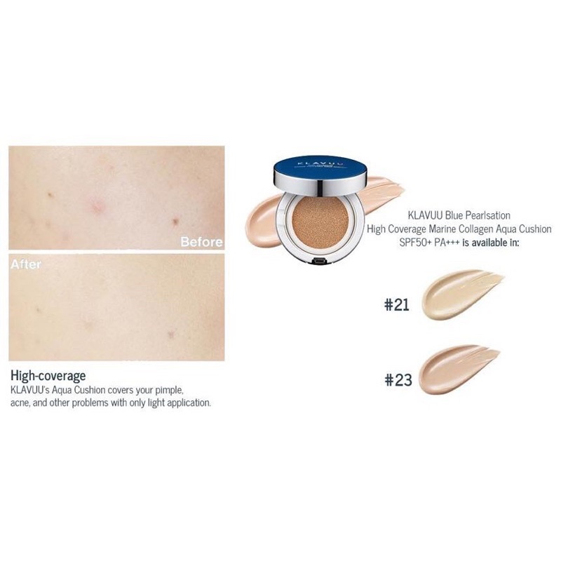 Phấn nước ngọc trai Klavuu Cushion Pearlsation Hight Coverage