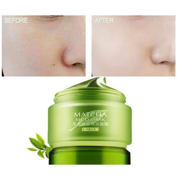 Mặt Nạ Bùn Trà Xanh Laikou Matcha Mud Mask Mờ Thâm Mụn, Trắng Da, Dưỡng Ẩm 85Gr
